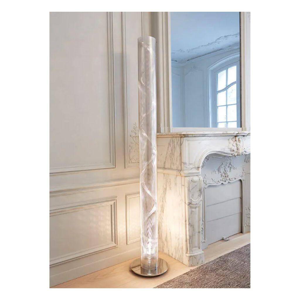 Postmodern tubular floor lamp "Tall Spiral No.5" by Thierry Vide 1999