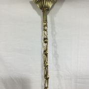Lustre cage à  4 lumières bronze et cristal