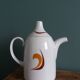 Coffee pot, teapot, porcelain, Italy, 70s, space age