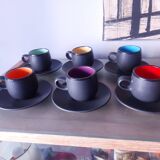 Set of 6 50'S ceramic cups