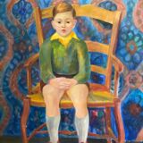 Polish school portrait of Cyan (1912-1981)