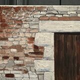 Oil on canvas by Claude Claveau The Old Wall Meadow Enpail 1992