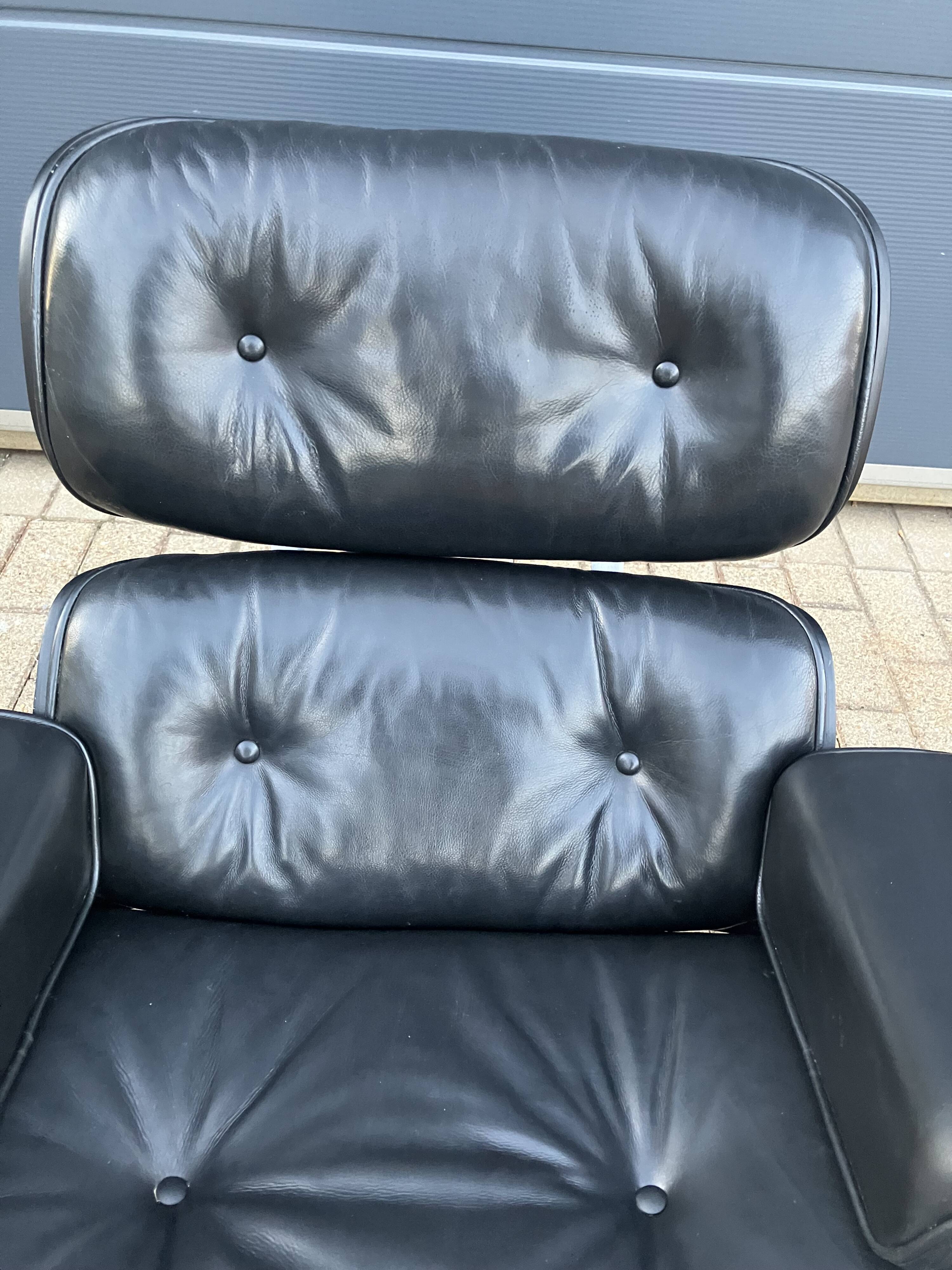 Vitra Eames lounge chair met Ottoman. Jaren 70. In Topstaat!