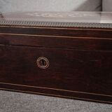 Former Napoleon III jewellery box inlaid brass marquetry, mother-of-pearl