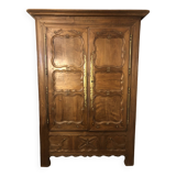 Breton wedding armoire in chestnut - Dated 1869