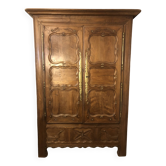 Breton wedding armoire in chestnut - Dated 1869