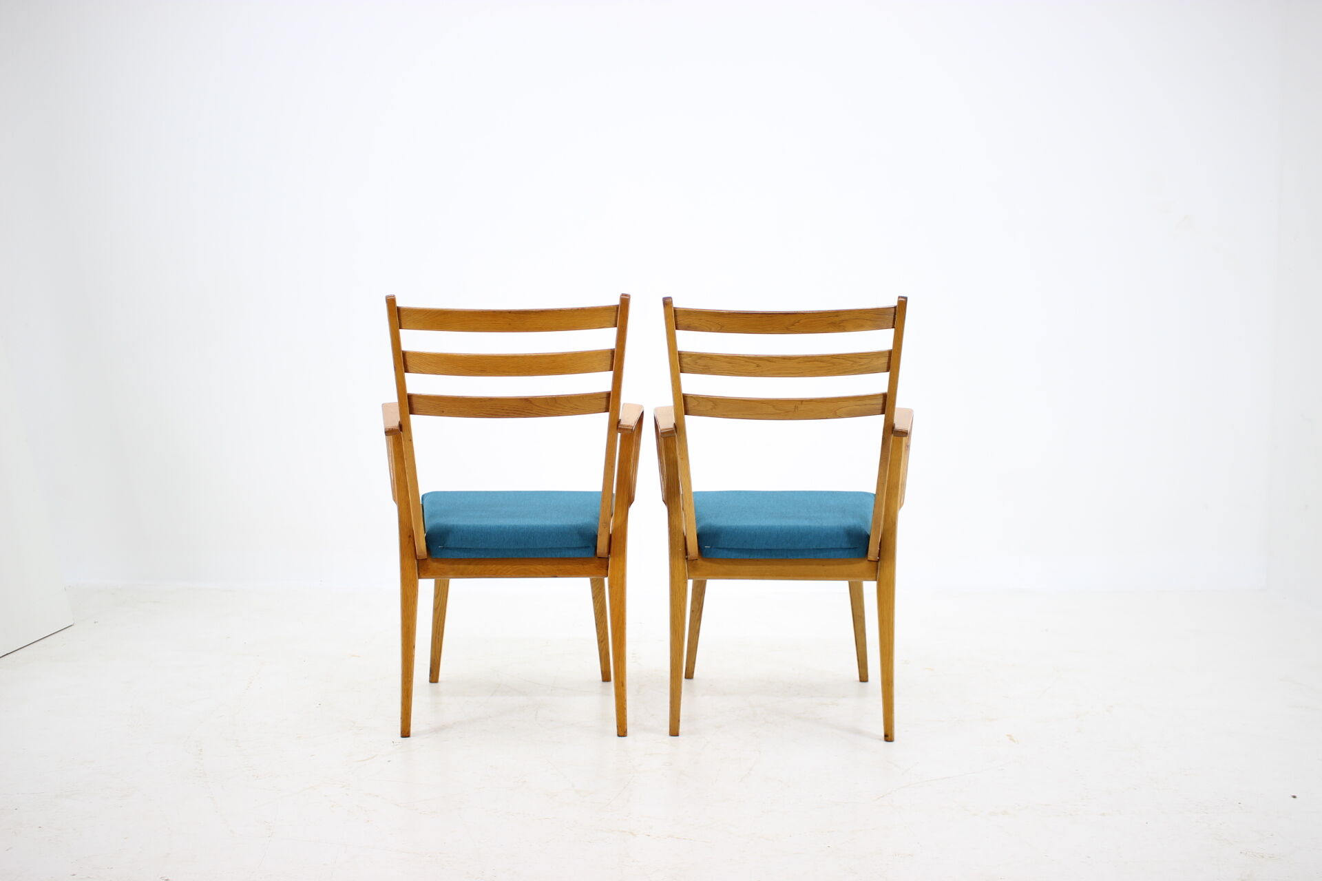 1960s Set of Four Oak Dining Chairs, Czechoslovakia