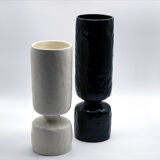 Paire de vases en céramique des années 1970 Pompeo Pianezzola