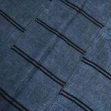 Blue & Black Striped Kilim Rug, 163x237Cm