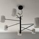 Seyvaa Large Suspension by Avionstudio – opaline glass, brass and black steel