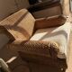 Fauteuil d’exception en jacinthe d’eau – coloris antique – pièce rare