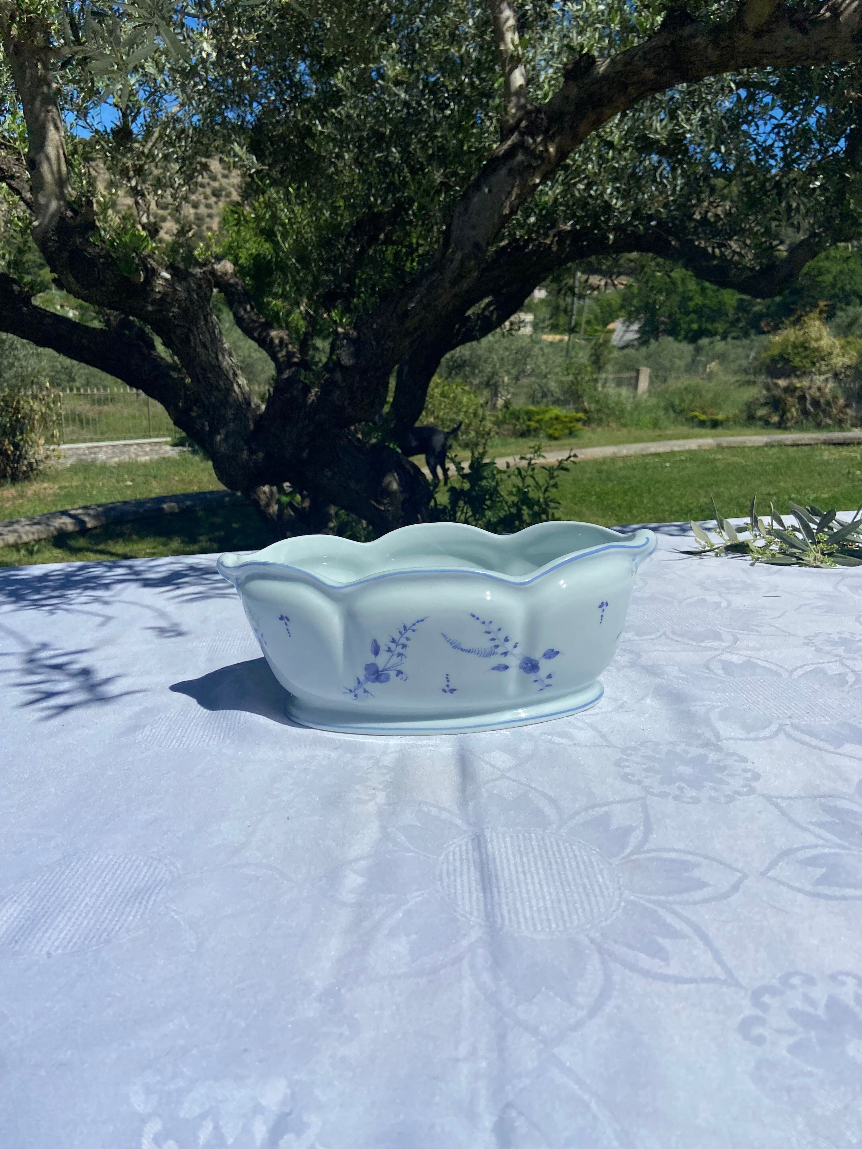 Vintage jardinière Sologne porcelain "Royal Brindille" – model Ch