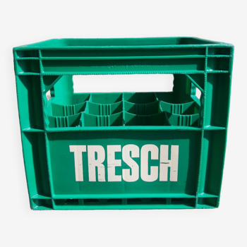 Vintage Tresch green plastic bottle box