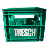 Vintage Tresch green plastic bottle box