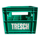 Vintage Tresch green plastic bottle box