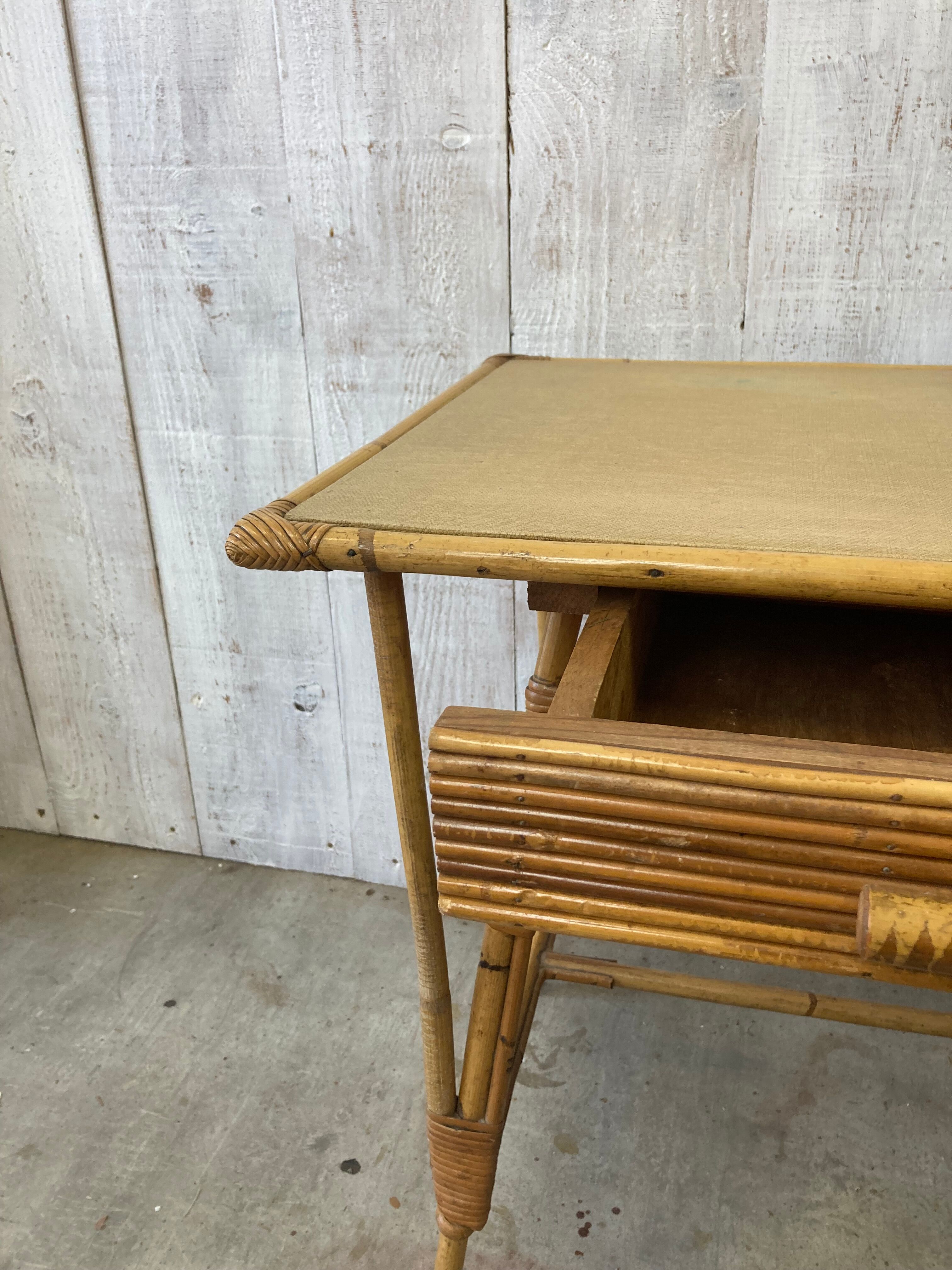 Vintage rattan desk