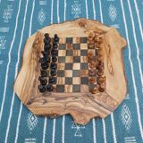 Jeux d'échecs en bois d'olivier jeux rustique fait main