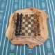 olive wood chess games, rustic handmade games