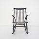 Black wooden rocking chair by Illum Wikkelso for Niels Eilersen model IW3, Denmark 1958