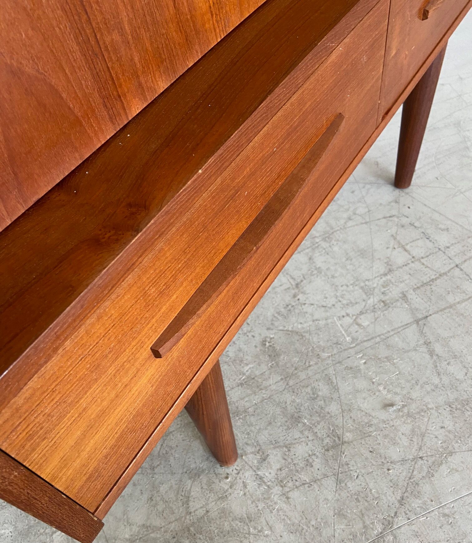 Vintage Danish mid-century teak bar cabinet 1960