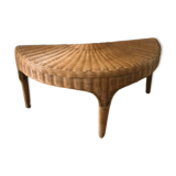 Low table in wicker rattan and bamboo