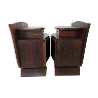 Pair of art deco bedside tables q