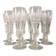 10 Bohemian flutes cut crystal