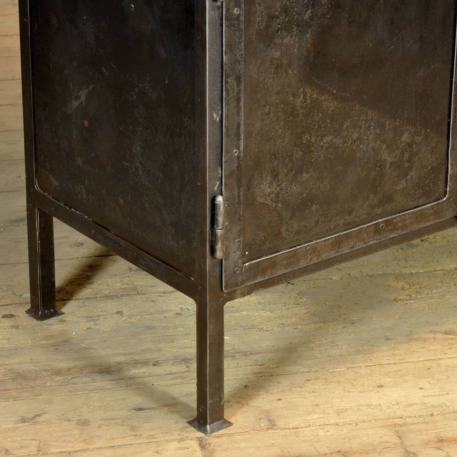 Polished iron medicine cabinet, 1930s