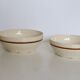 pair of salad bowls, French earthenware, bistro