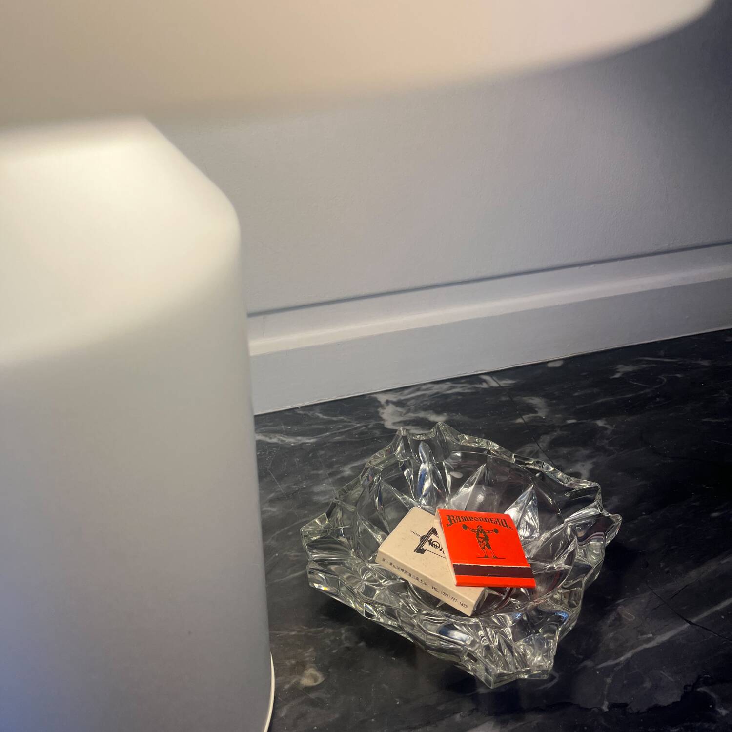 Large crystal ashtray