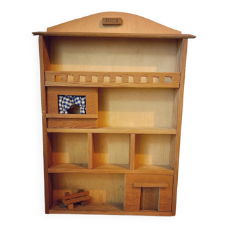 Wooden house shelf