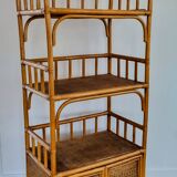 Vintage rattan shelf