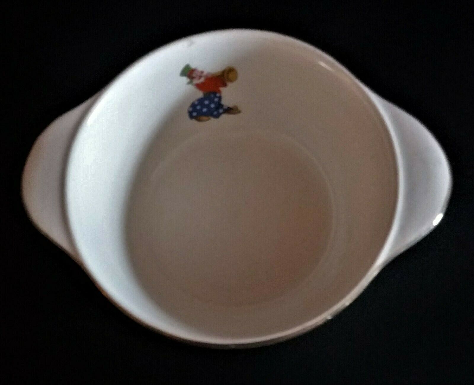 Earthenware bowl Sarreguemines décor clowns 60s