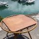 Rattan trampoline coffee table. French work. Circa 1950/60