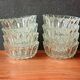 Transparent glass dessert service, vintage salad bowl France.