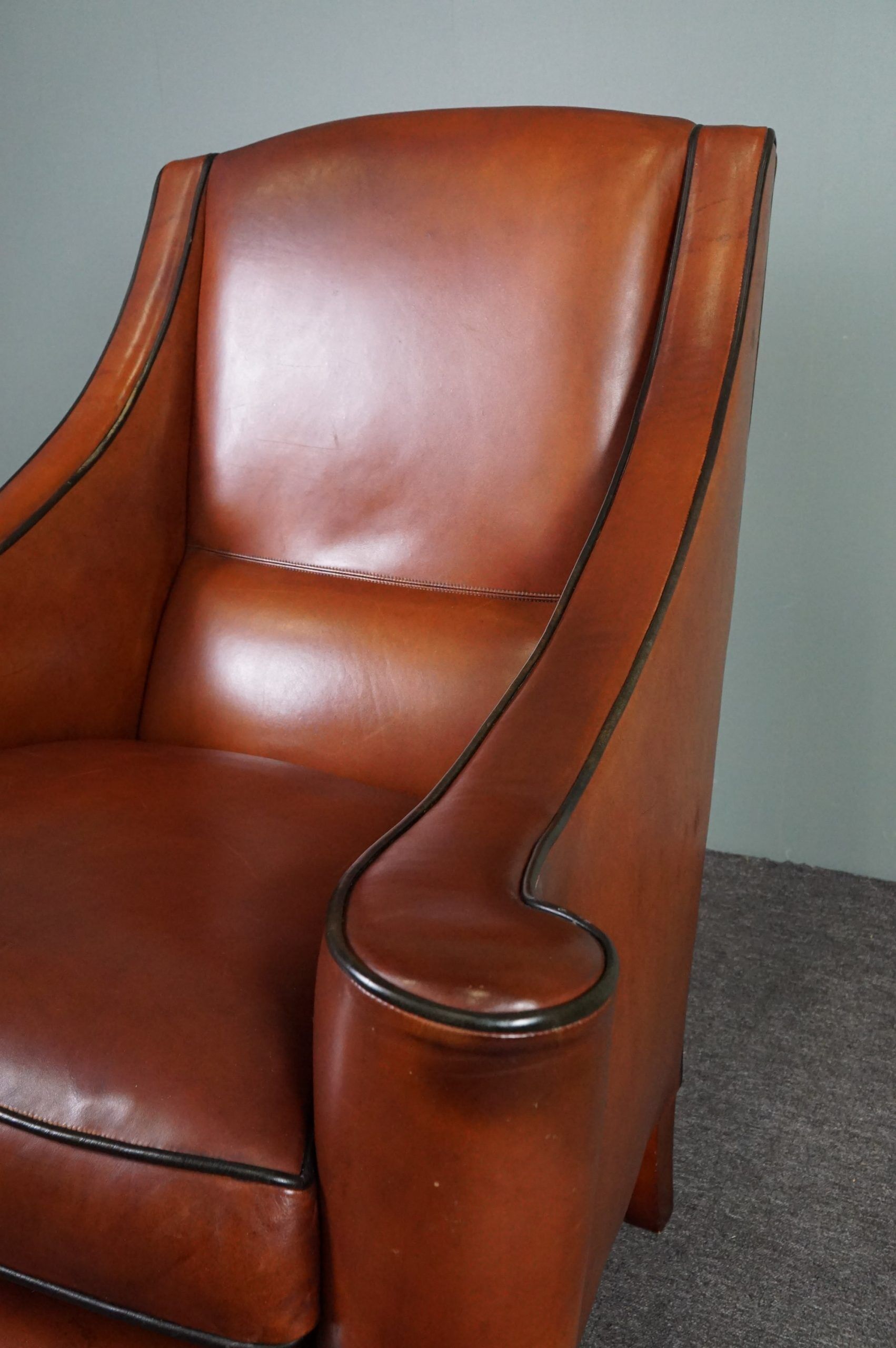 Design leather armchair