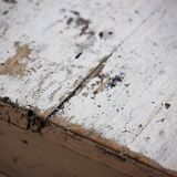 Shabby white side table