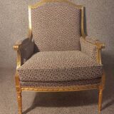 Louis XVI style gilded armchair