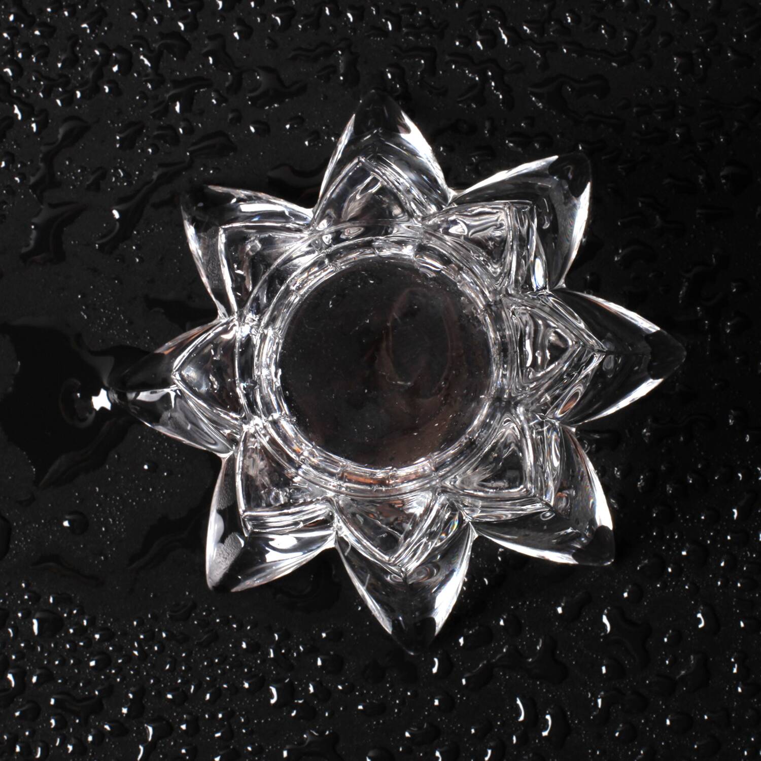 Vintage Royal Crystal Rock Laurus Votive Candle Holder / Italy / 1990s