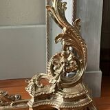 19th-century bronze fireplace garniture