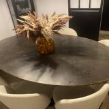 Blue stone dining table