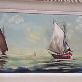 Signed marine painting