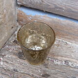 Ancien verre gobelet verre égglomisé mercurisé