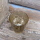 Old glass goblet mercurized eglomerized glass
