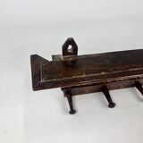 Large Handcrafted Oak Coat Rack, 1930s