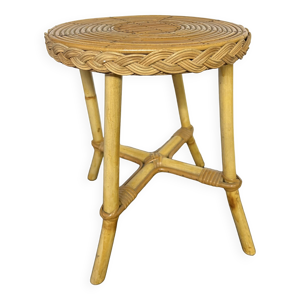 Petite table d'appoint - rotin