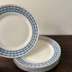 set of 5 geometric Limoges porcelain plates