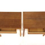 Set de 2 de tables de chevet en chêne, Suède, 1960
