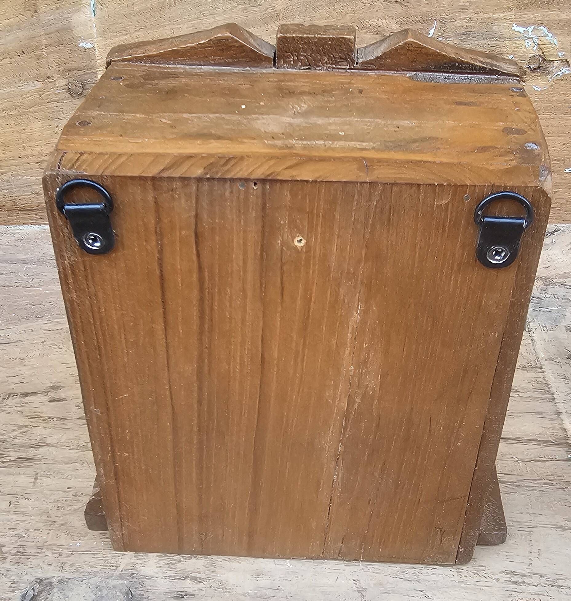 Art Deco teak wall display case