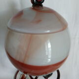Globe vase with Murano glass lid